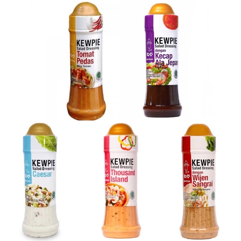 

KEWPIE Salad Dressing/Wijen Sangrai/Thousand Island/Caesar/Kecap Ala Jepang/Tomat Pedas/Saus Siram Salad/Kewpie Roasted Sesame Sauce