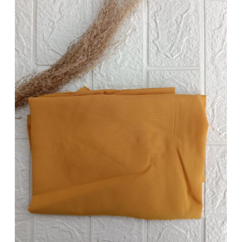 Bergo Maryam Simple Tali Jilbab Siria Wolfis Non Pet Daily Hijab Remaja-Mustard