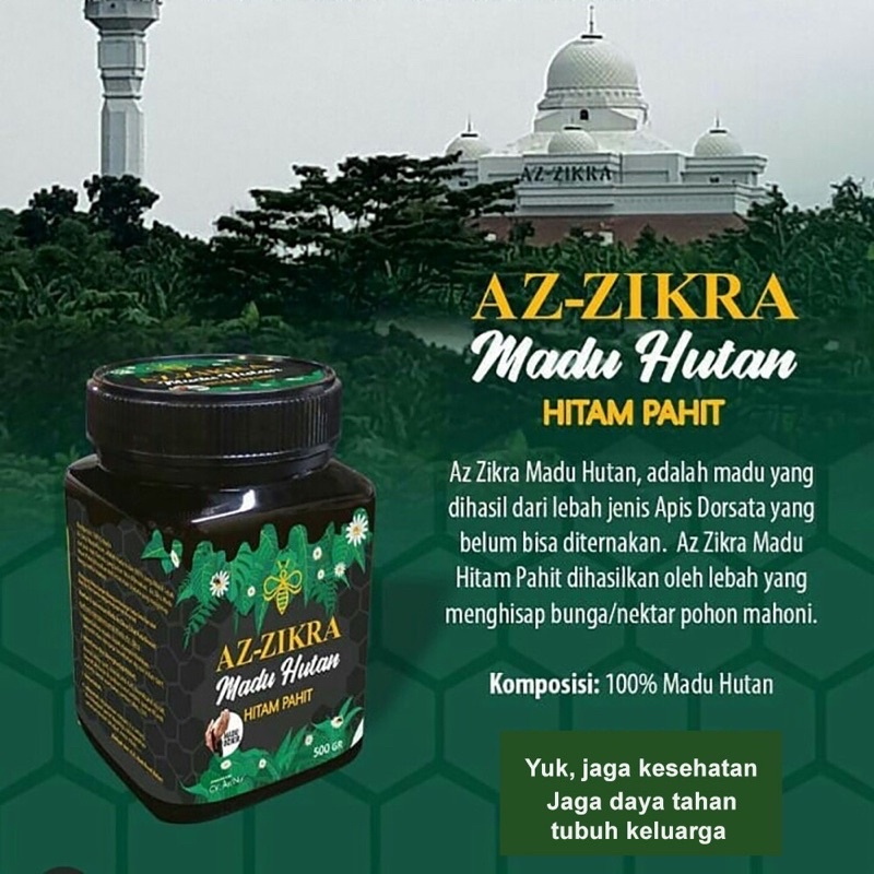 

Az Zikra Madu Hutan Hitam 500 gram | Hitam Pahit Murni Ready Stock Asli