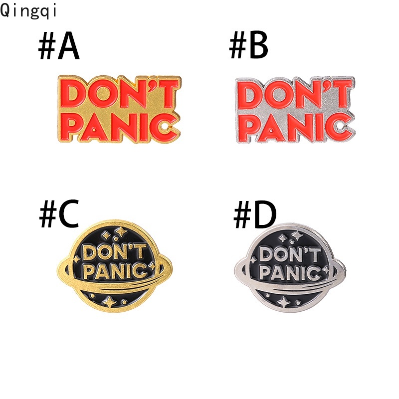 Bros Pin Enamel Desain Kartun Globe Luar Angkasa Don 't Panic Planet