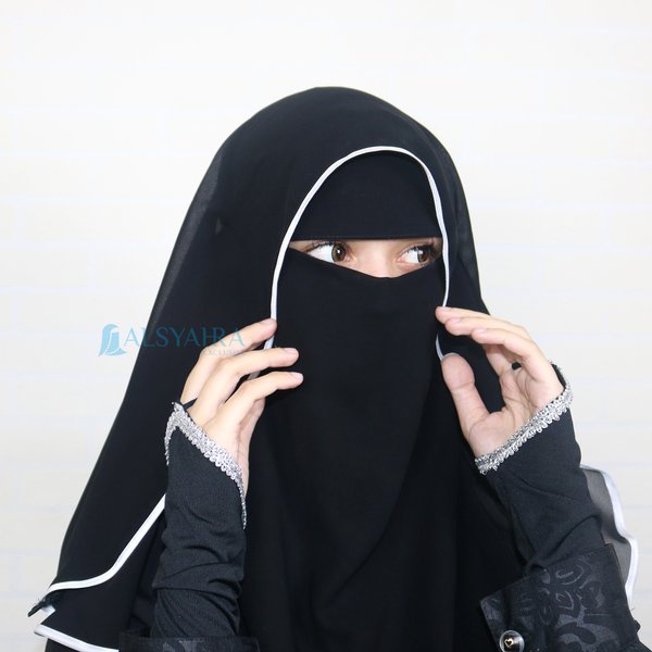 Niqab Butterfly Kancing 1 layer