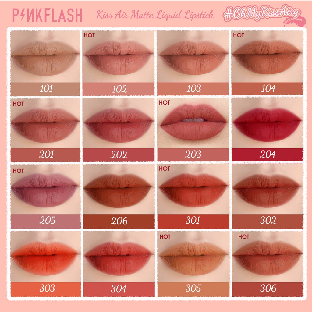 PINKFLASH OhMyKissAiry Kiss Air Matte Liquid Lipstick Waterproof Lip &amp; Cheek Tint Double Use Cruel | BPOM| LIPTINT