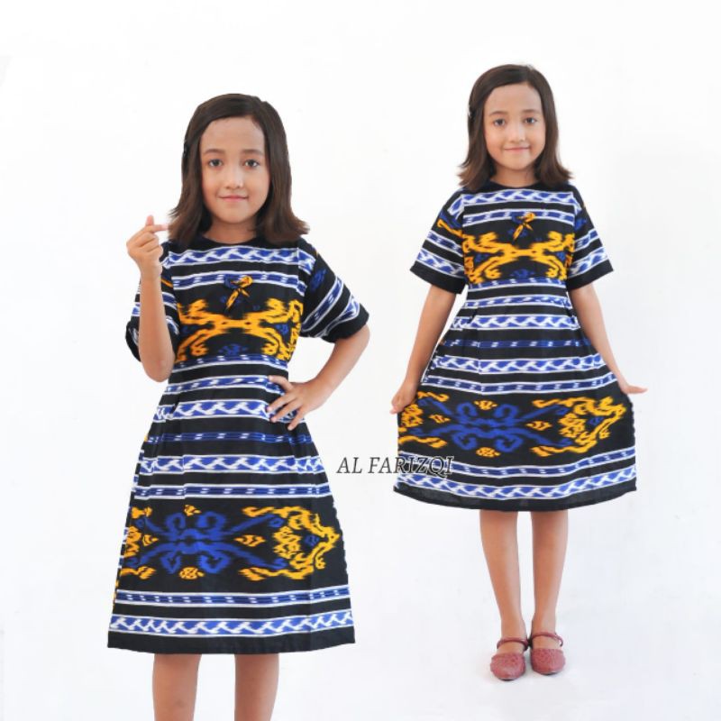 Dress batik Anak 2 sampai 10 Tahun - Baju batik Anak Perempuan Harga Grosir - (COD) bisa ecer