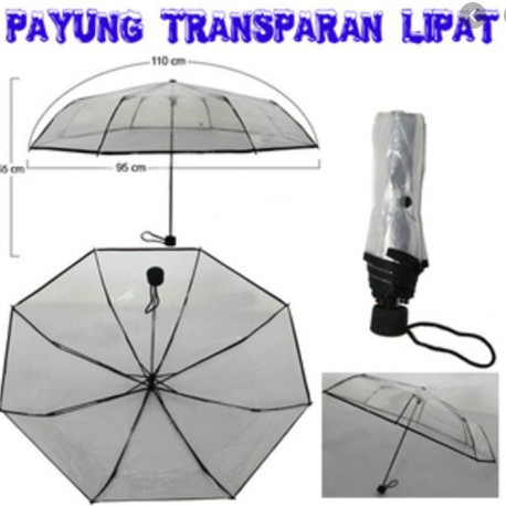 Jual Payung transparan bening warna warni ala drama Korea Indonesia