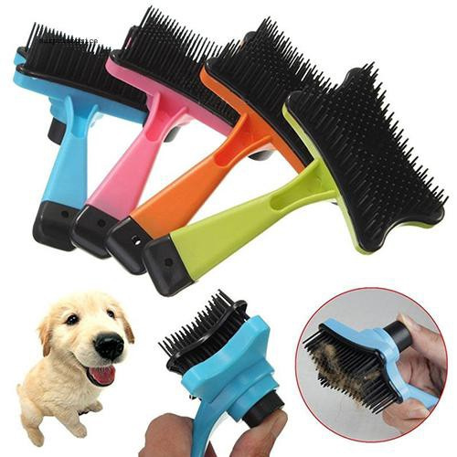 Sisir grooming Dengan Tombol Untuk Anjing / Kucing