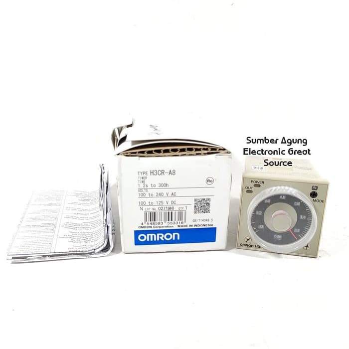 Timer Panel Listrik OMRON H3CR-A8 H3CR A8 100 240V AC Made in Indonesi
