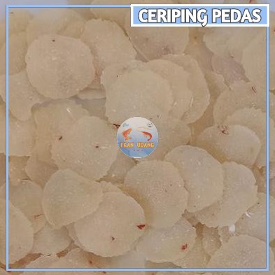 [ 500gr ] Kerupuk / Krupuk Mentah / Krecek Ceriping Pedas / Singkong Pedas Cap Panda Pak Jo Nuri