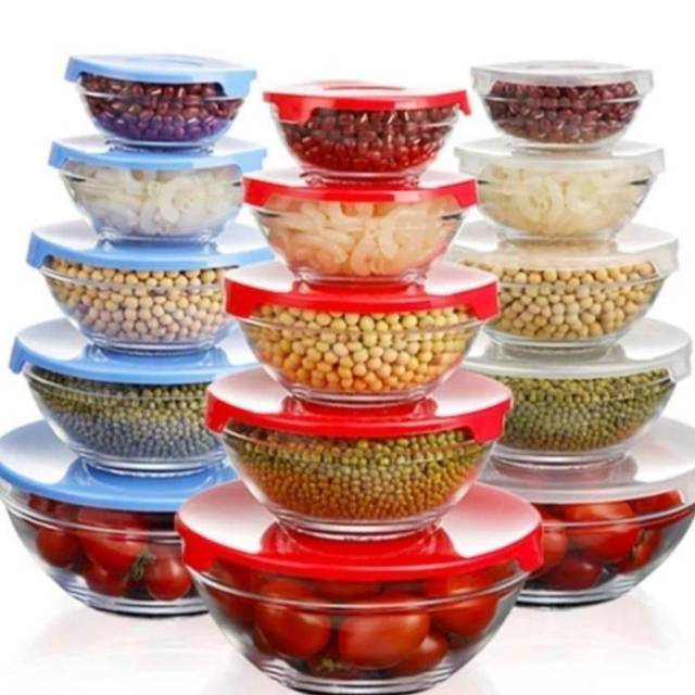 MANGKOK BOWL KIM GLASS SET OF 5 GROSIR
