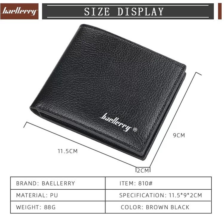 ORIGINAL BAELLERRY D0810 DOMPET LIPAT PRIA TERMURAH KULIT SINTETIS