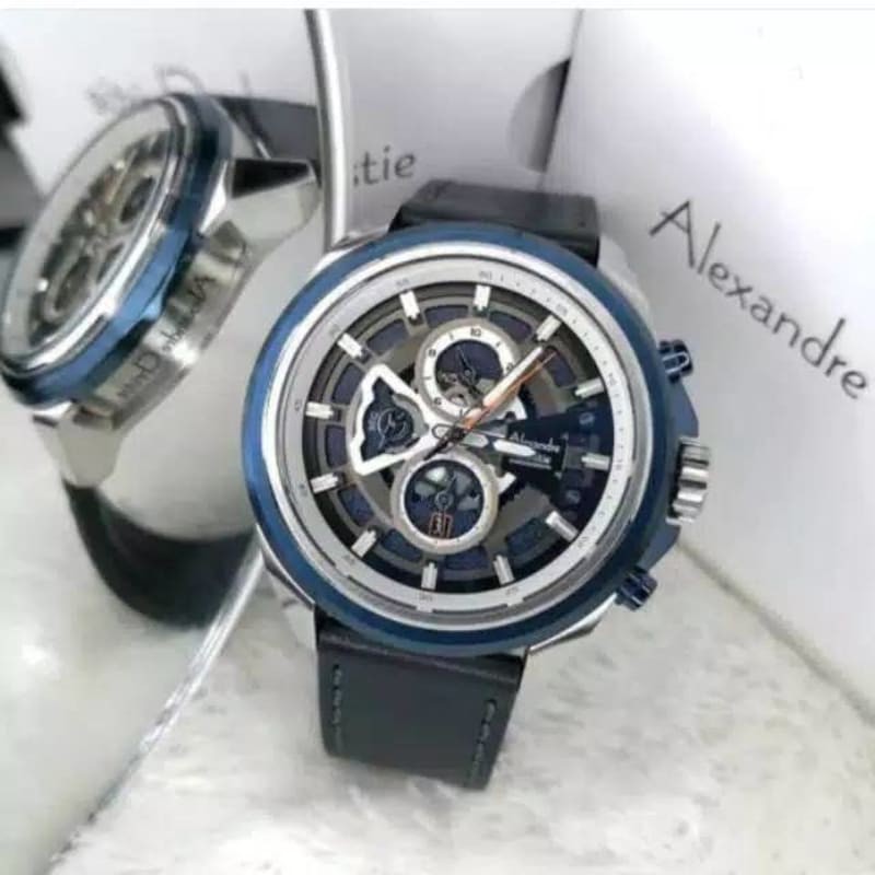 ALEXANDRE CHRISTIE AC 6504 SILVER BLUE GARANSI RESMI 1TAHUN