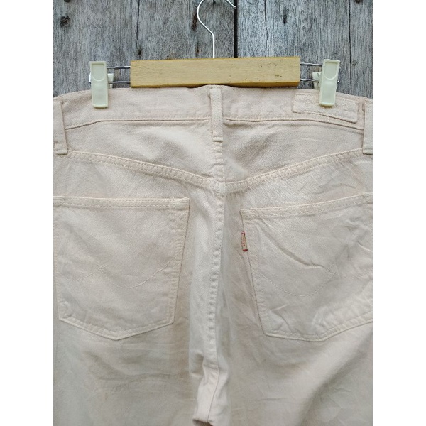 45rpm regular jeans size 30 warna cream second original preloved