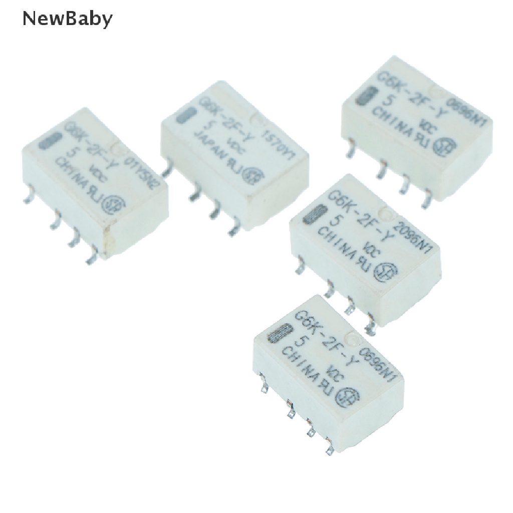 5pcs relay Sinyal dc 5v smd g6k-2f-y 8pin Untuk omron