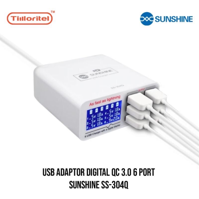 USB CHARGER SUNSHINE 6 LUBANG SS-304Q