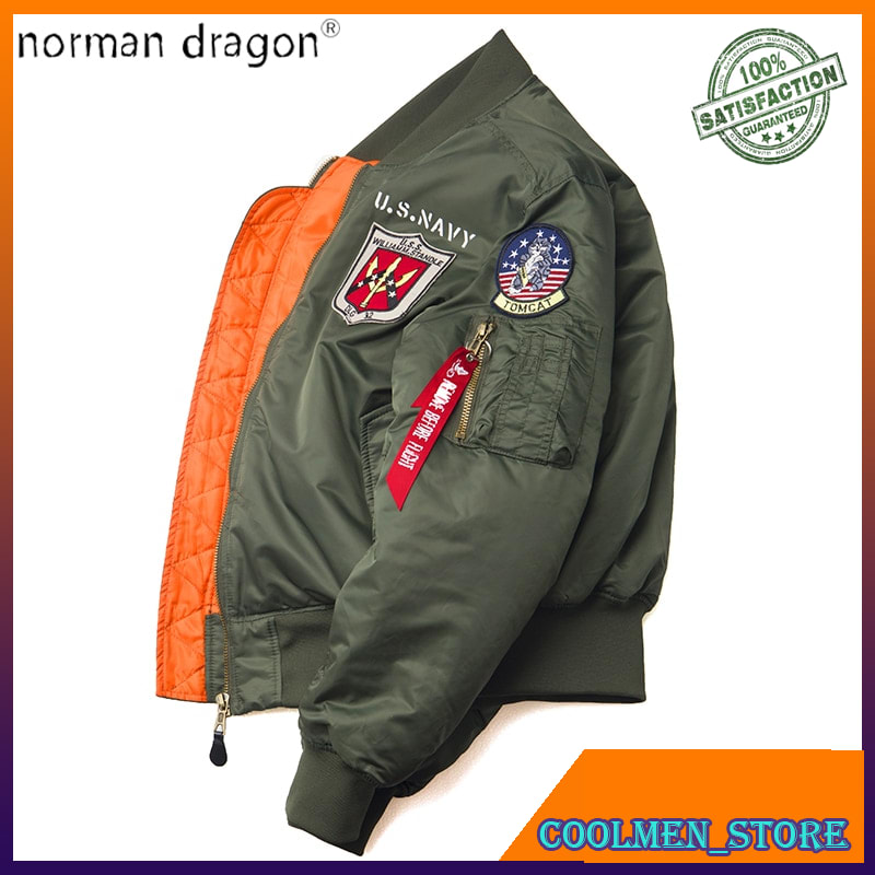 Jaket Pria Bomber Impor Eksklusif 2019 Winter Vintage Top Gun streetwear hip hop military coats