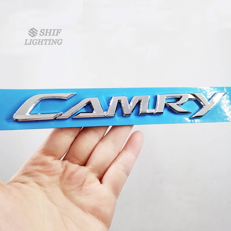 1pc Stiker Emblem Logo Camry Bahan Abs Untuk Bagasi Belakang Mobil Toyota Camry