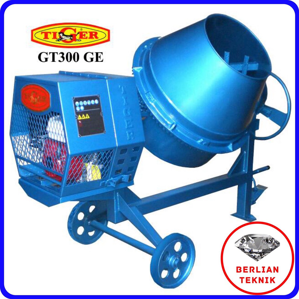 Beton Molen Concrete Mixer Semen TIGER 300 Liter + Honda GX 200