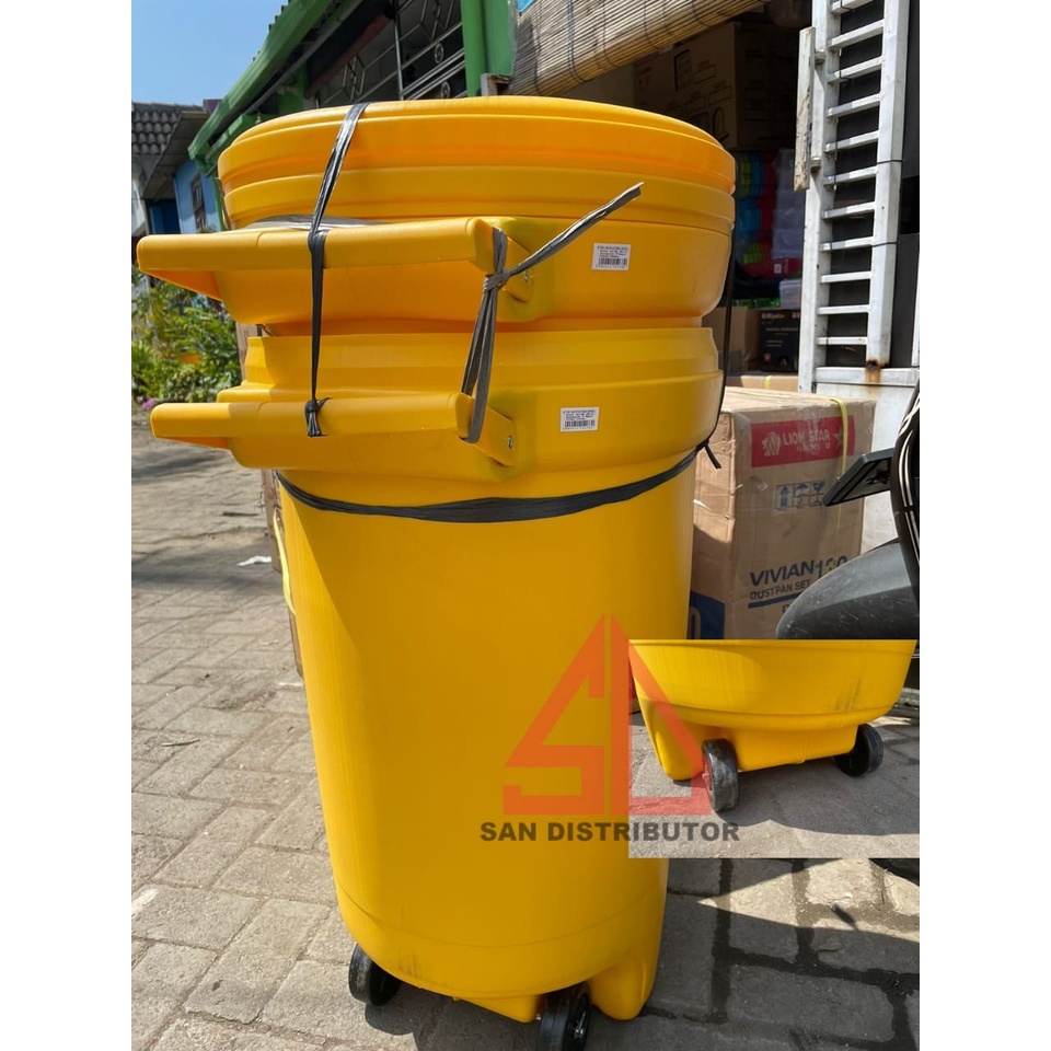 TEMPAT SAMPAH 120 LITER TONG SAMPAH RODA MASPION DUSTBIN WITH WHEEL 120L B T335