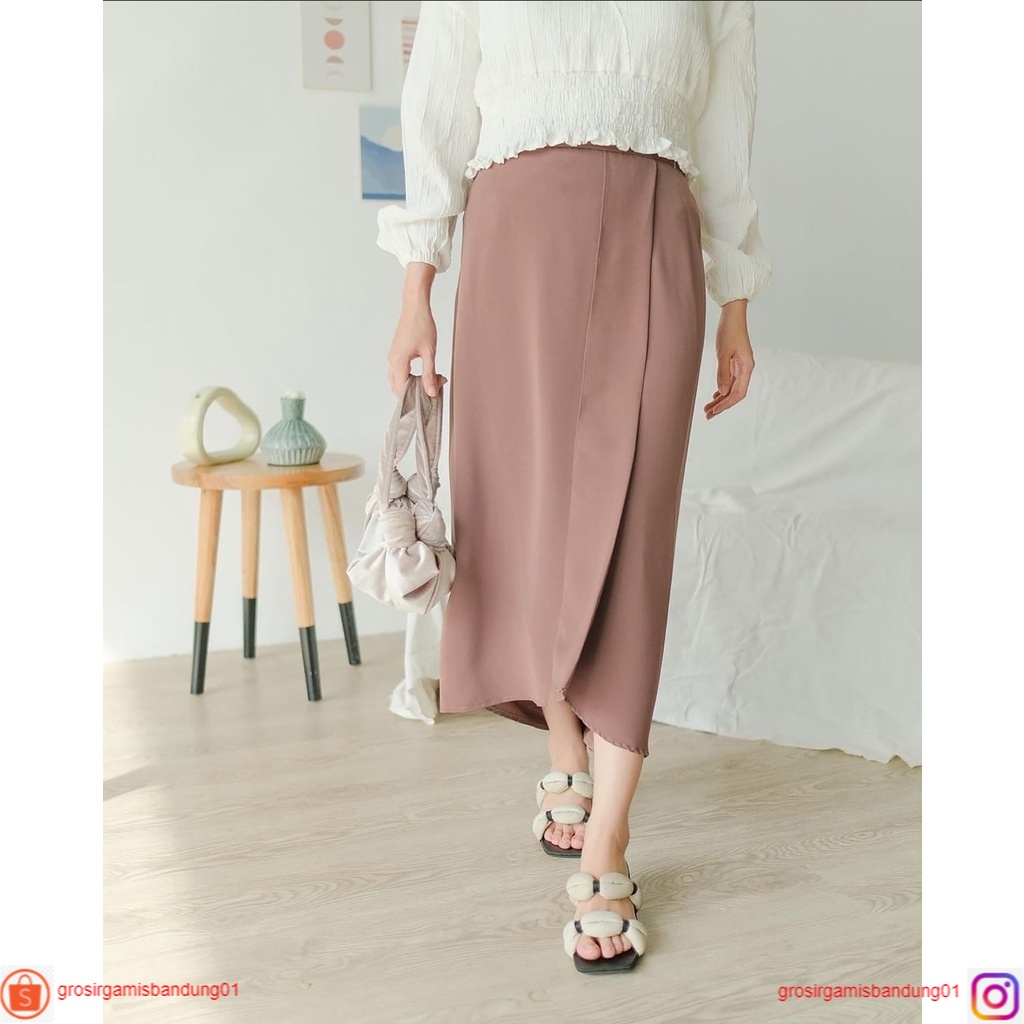 Dinay Rok | Casual Wanita Korea | Rok Span Polos | Bawahan Rok Wanita Casual| Bawahan Remaja Kekinia
