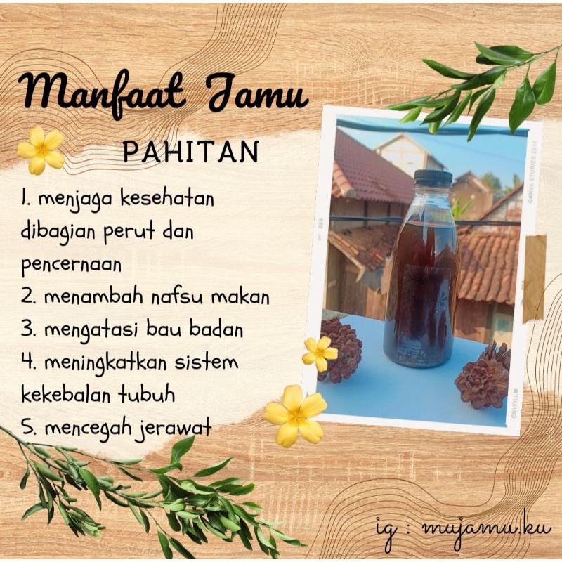 

minuman jamu tradisional jamu pahitan