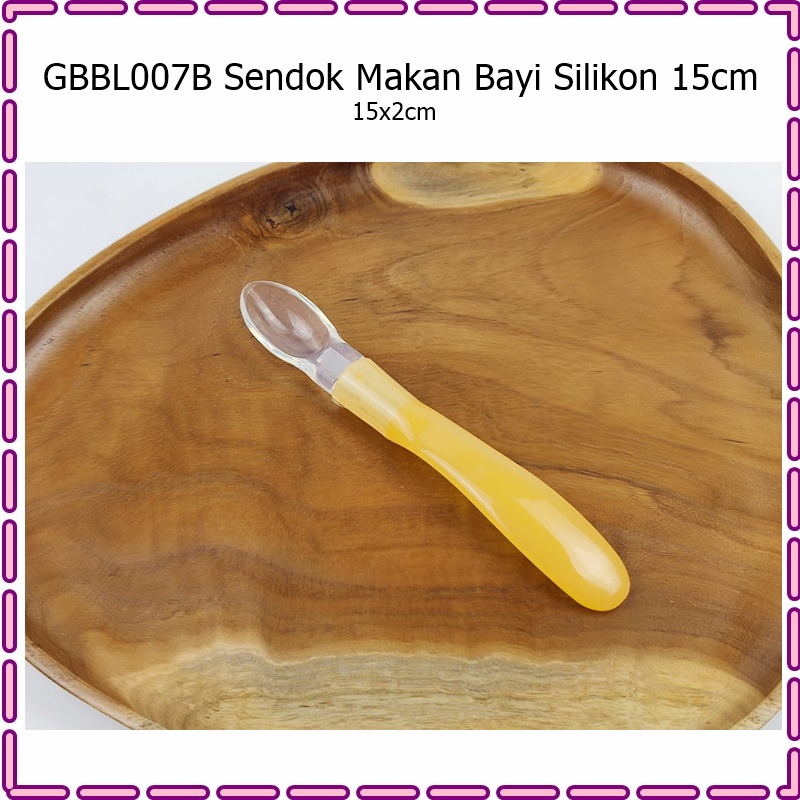 GBBL007B Sendok Makan Bayi Silikon 15cm