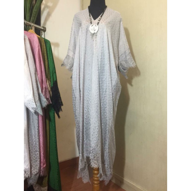 Kaftan batik, batik viscose kaftan polos renda