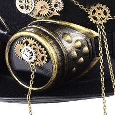 Black Steampunk Hat Haloween Costumes 8565