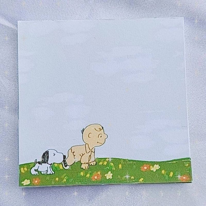 Memo pad by sunbearry.co custom memo pad bts snoppy aesthetic star scrabook-Snoppy