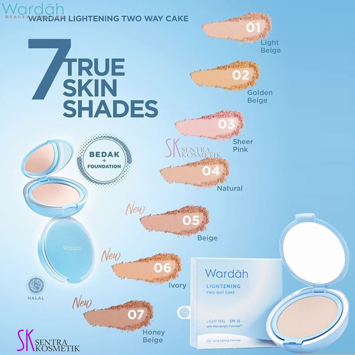 [BPOM] [5 GR] Wardah Lightening TWC LIGHT FEEL REFILL (COMPACT POWDER) TWO WAY CAKE