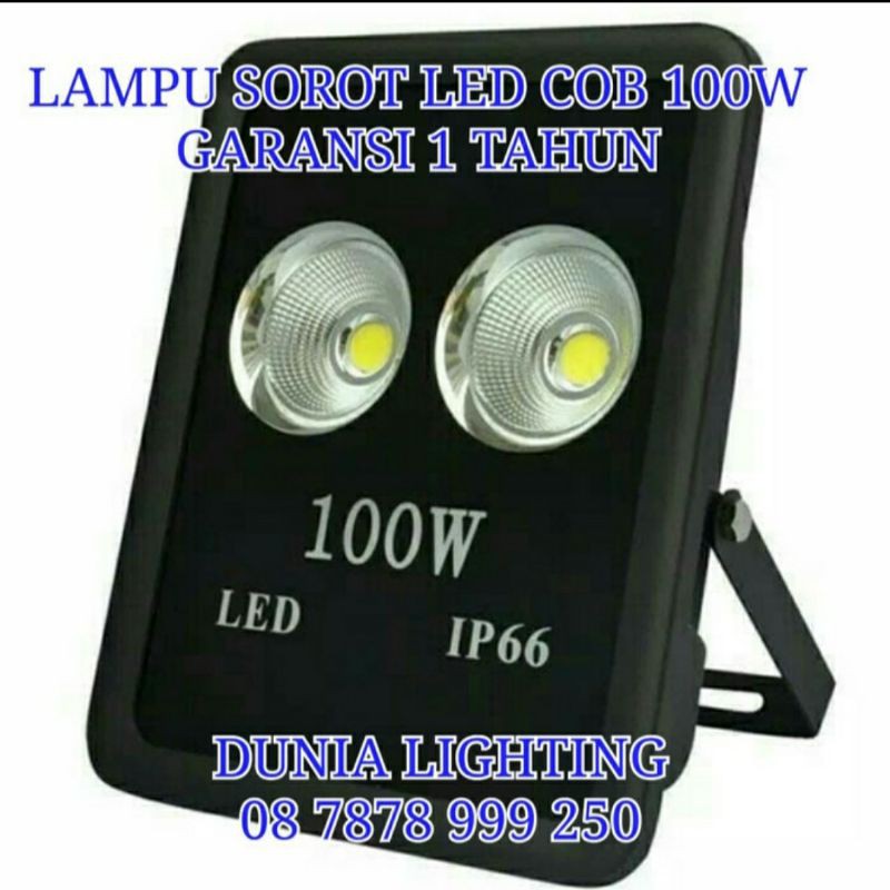 LAMPU SOROT LED 100W 100WATT 100 WATT COB MANGKOK 2 MATA