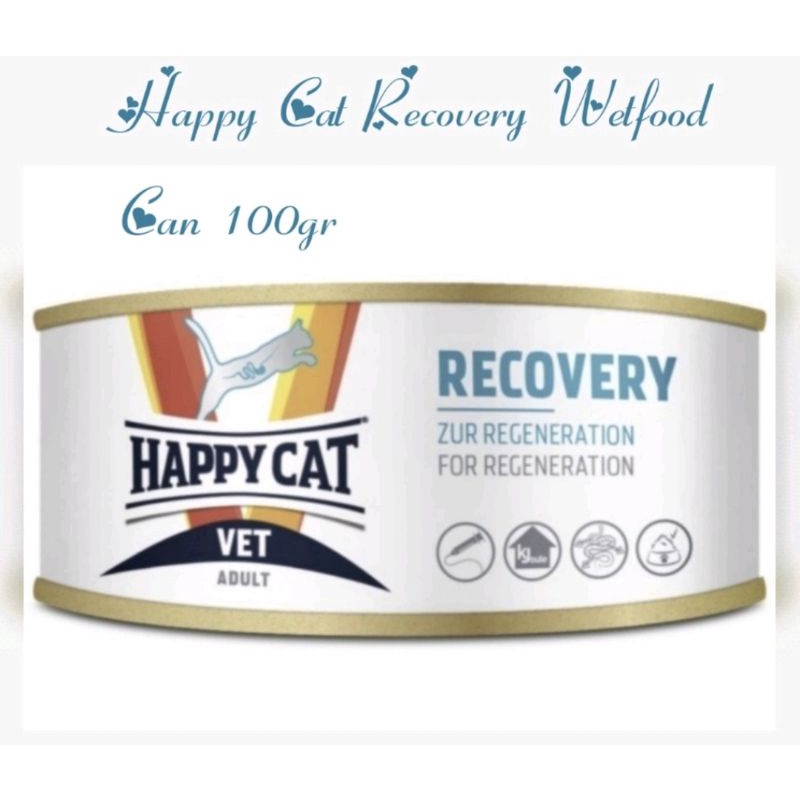 HAPPY CAT VET WET CAN RECOVERY 100GR // Makanan Kucing Kaleng Basah Untuk Pengobatan