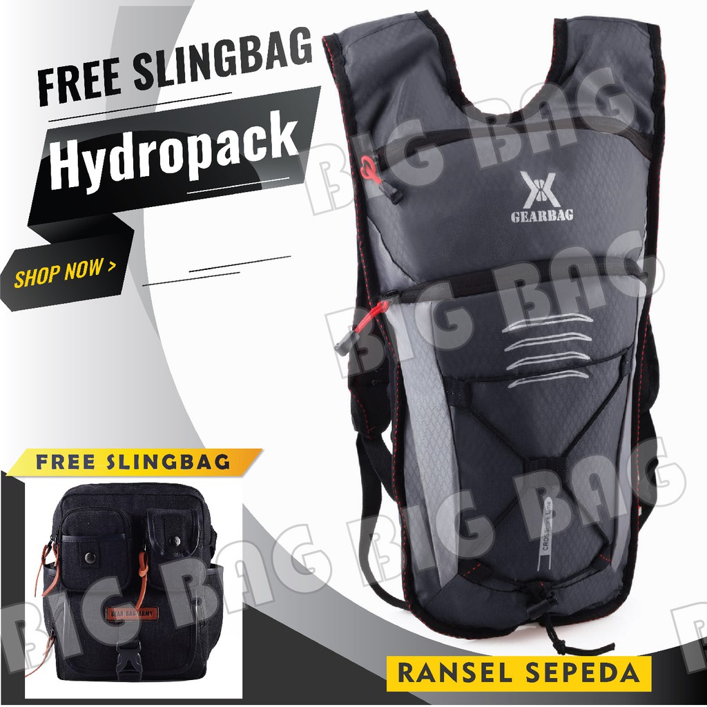 Tas Ransel Pria Gear Bag - Gimondi Hydropack Cycling Backpack + FREE Coast Guard