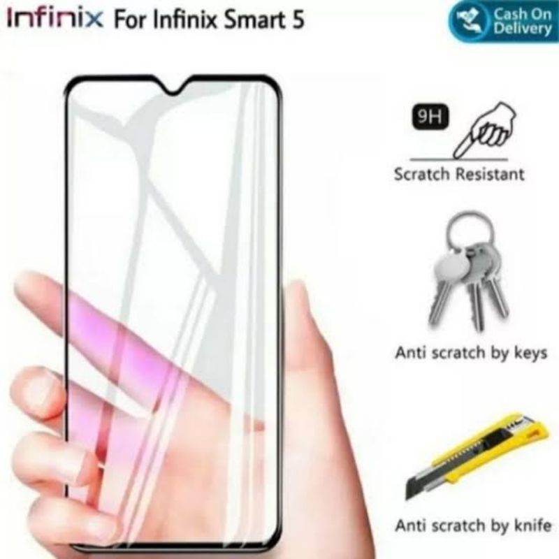 Tempered Glass Infinix Smart 3 Plus/Smart 4/Smart 5 Full Screen Cover