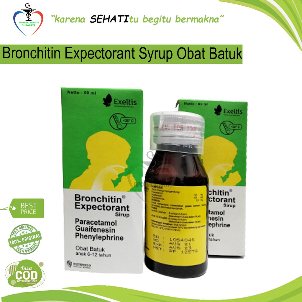 Best Seller SIRUP OBAT BATUK BRONCHITIN EXPECTORANT KEMASAN 50 ML