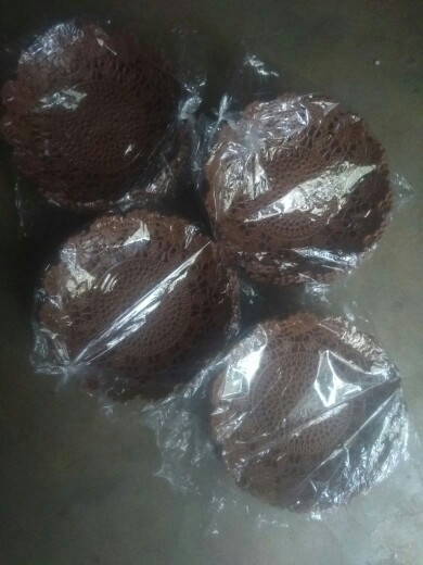 Piring Anyaman Plastik / Piring Rotan / Piring Motif Bunga Lavender