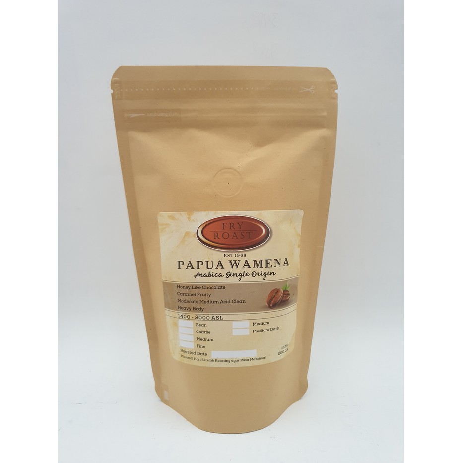 

KOPI ARABIKA PAPUA WAMENA 200 GRAM BIJI/BUBUK