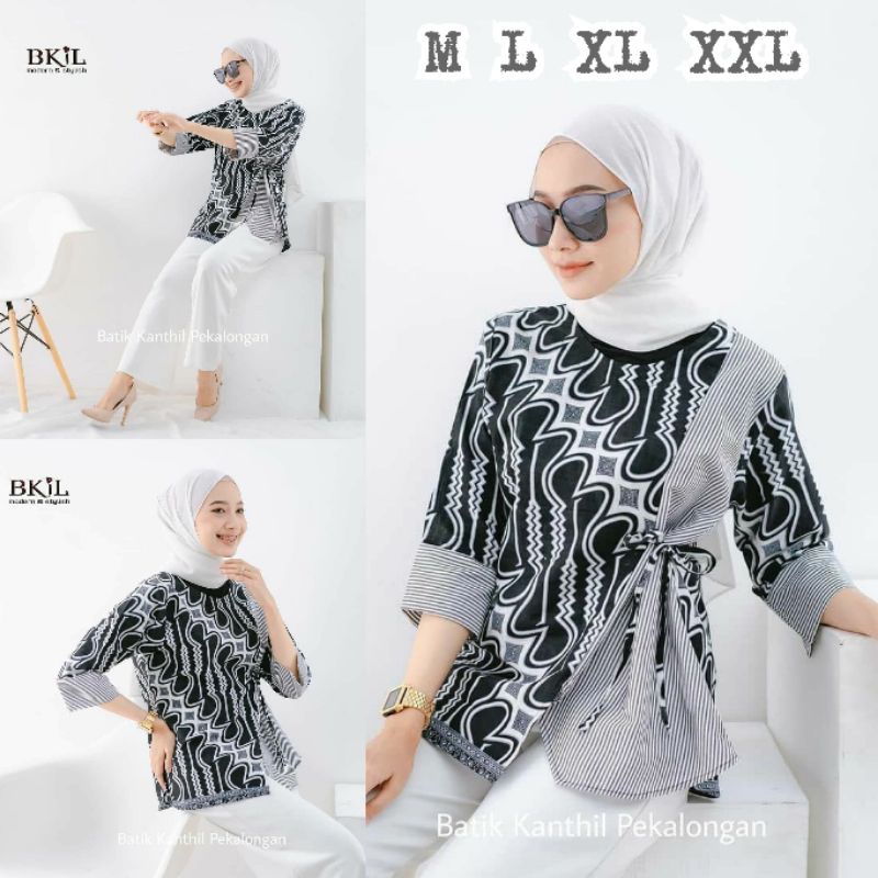 BAJU BATIK WANITA MODERN MONALISA GENES M,L,XL,XXL asli PEKALONGAN