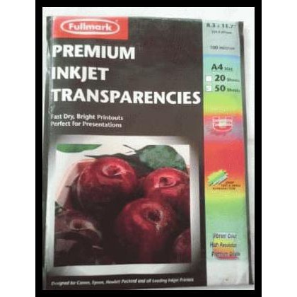 

MURAH MERIAH TRANSPARENCIES - FULLMARK PREMIUM INKJET TRANSPARENCIES A4 !!!!!