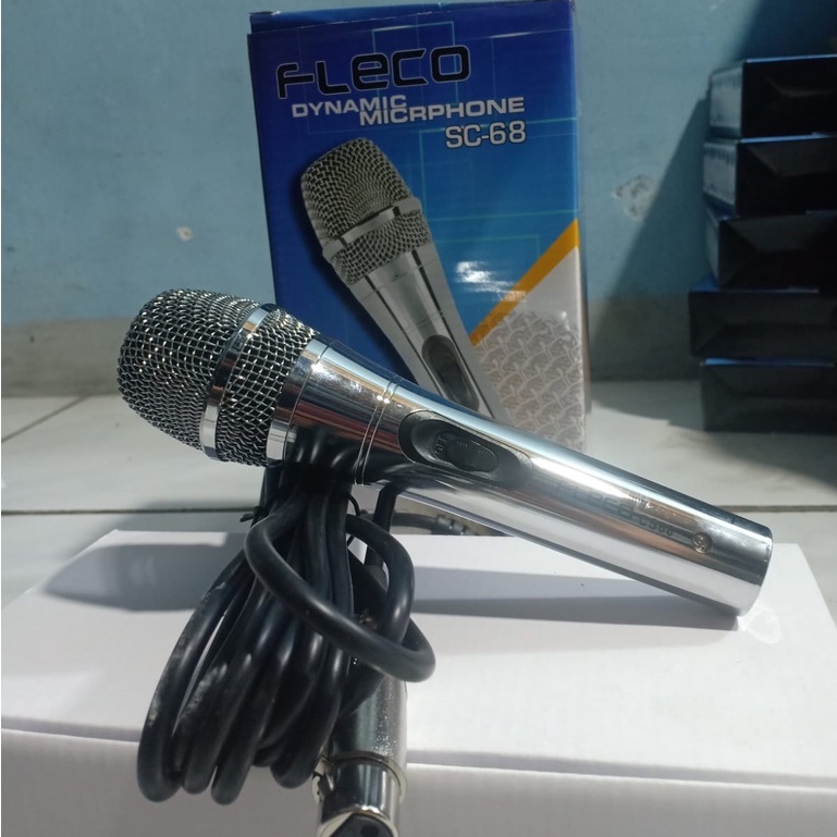 Promo Terbaru!!! Mic Karaoke Fleco SC 68/Fleco Dynamic Microphone SC-68/Microphone Wireless Profesional Fleco SC-68