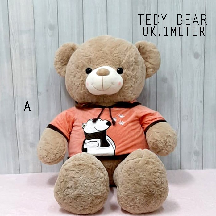 teddy bear besar Cute import hoddy nici panda elephant jerapah kado jumbo