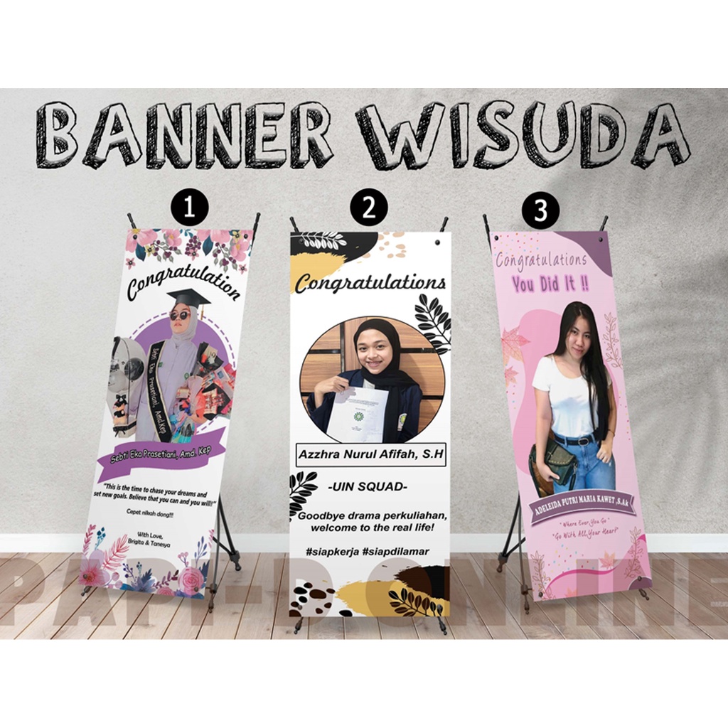 BANNER WISUDA GRADUATION KELULUSAN SPANDUK LULUS KULIAH