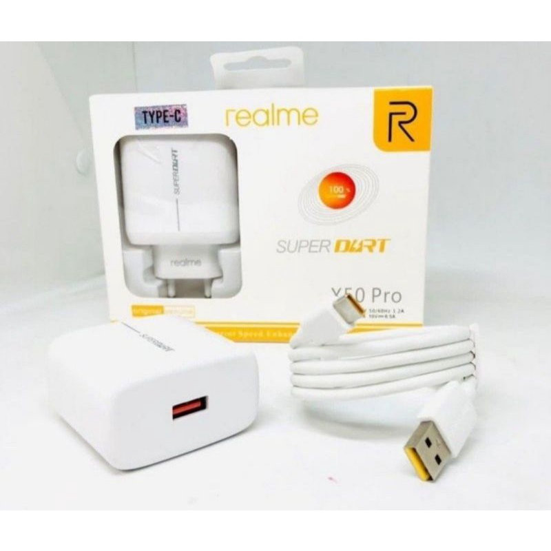 Smart Charger Realme X50 Pro Type C Fast Charging Original 100% Super Fast Charging