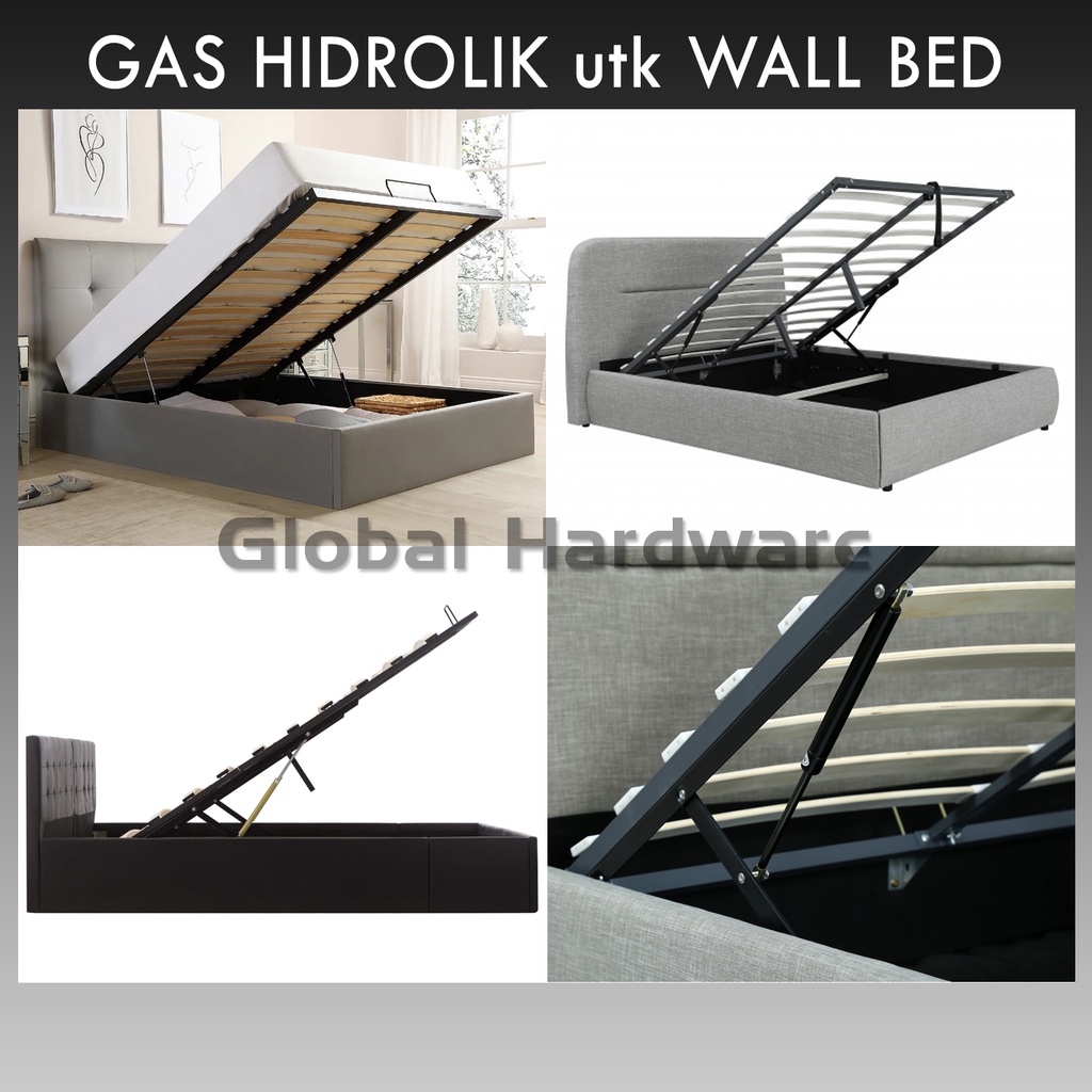 Hidrolik / Gas Spring 50 cm utk Wall Bed, Murphy Bed, Storage Bed