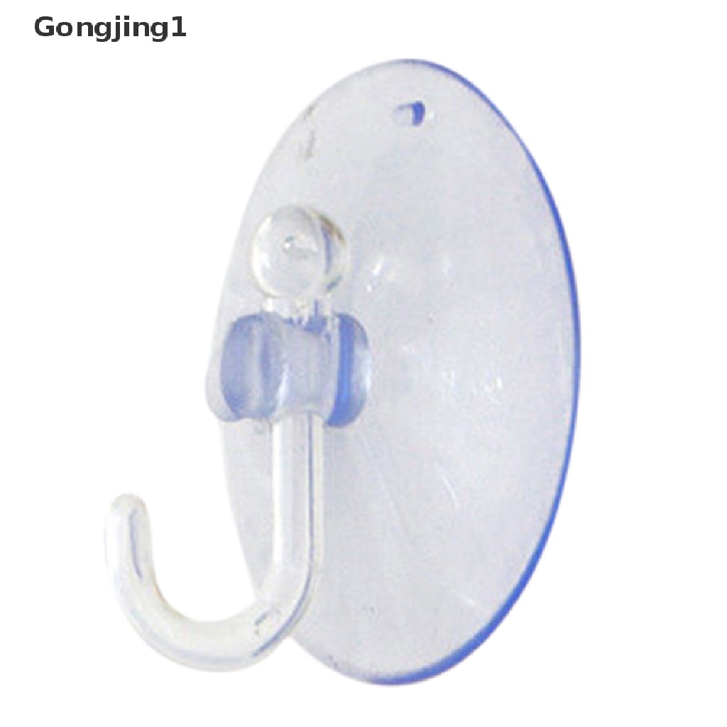 Gongjing1 Kait Gantung Transparan Dengan Suction Cup Untuk Dapur / Kamar Mandi