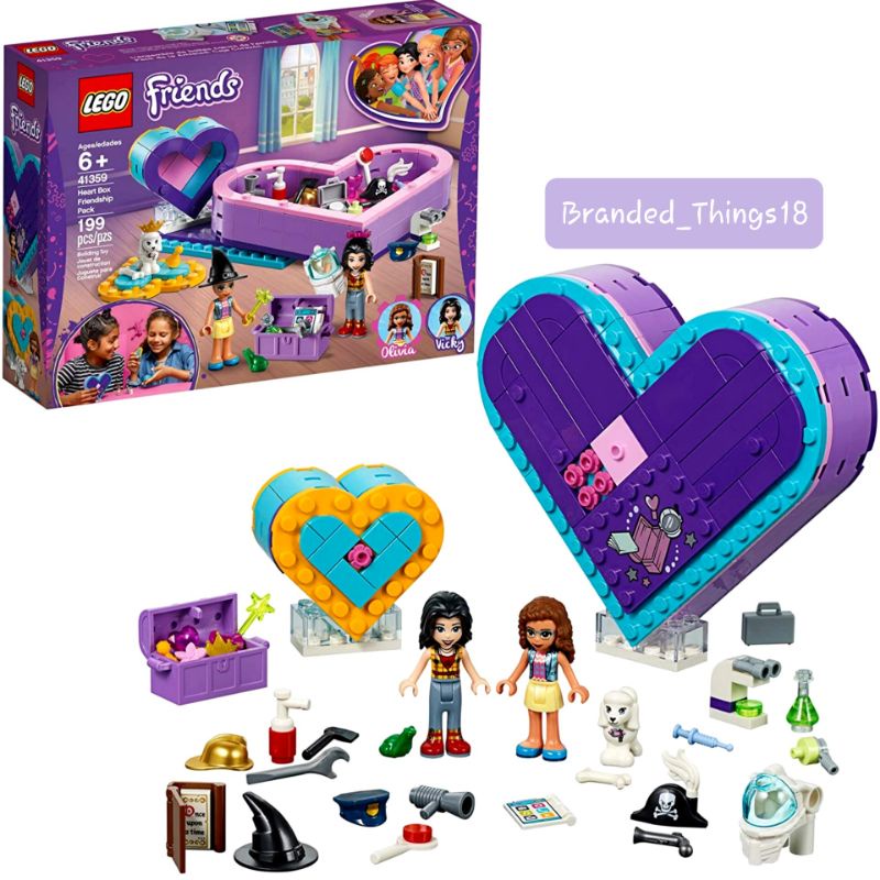 Lego Friends Heart Box Friendship Pack Building Toy Olivia Vicky Love Big and Small Playset Lego Bri