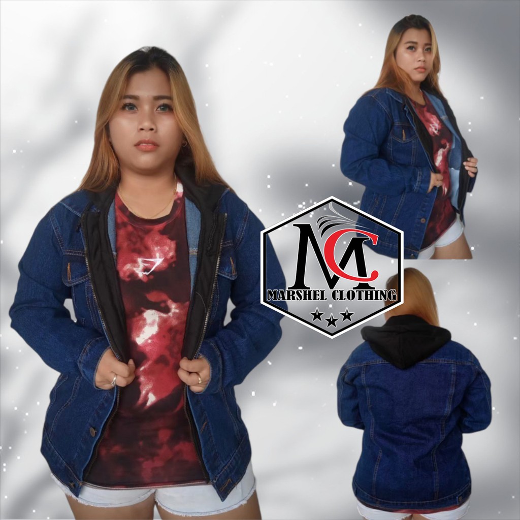 RCL - Jaket Jeans Hoodie Ariel / Jaket Jeans Cewek Ariel / Hoodie Jeans Wanita / Jaket Jeans Denim Ariel Double Sleeting - Biowash Hoodie Hitam Wanita - Jaket Ariel