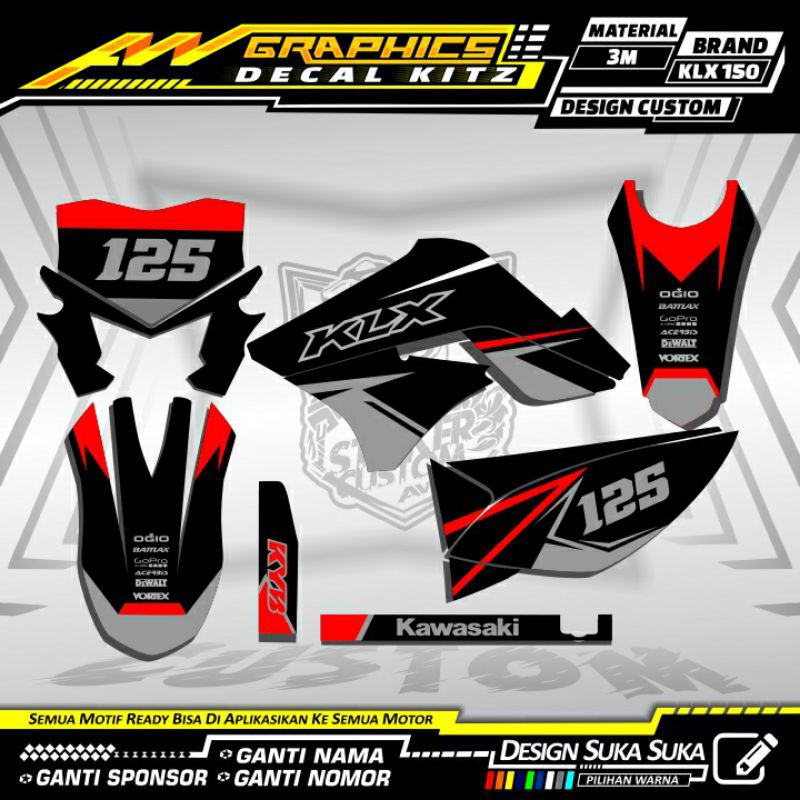 DECAL KLX LAMA - KLX 150 LAMA - KLX DTRACKER FULL BODY