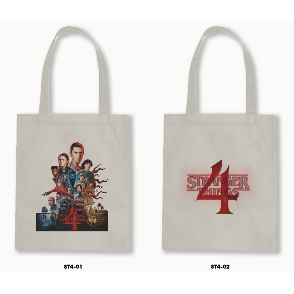 TOTE BAG BLACU - STRANGER THINGS 4