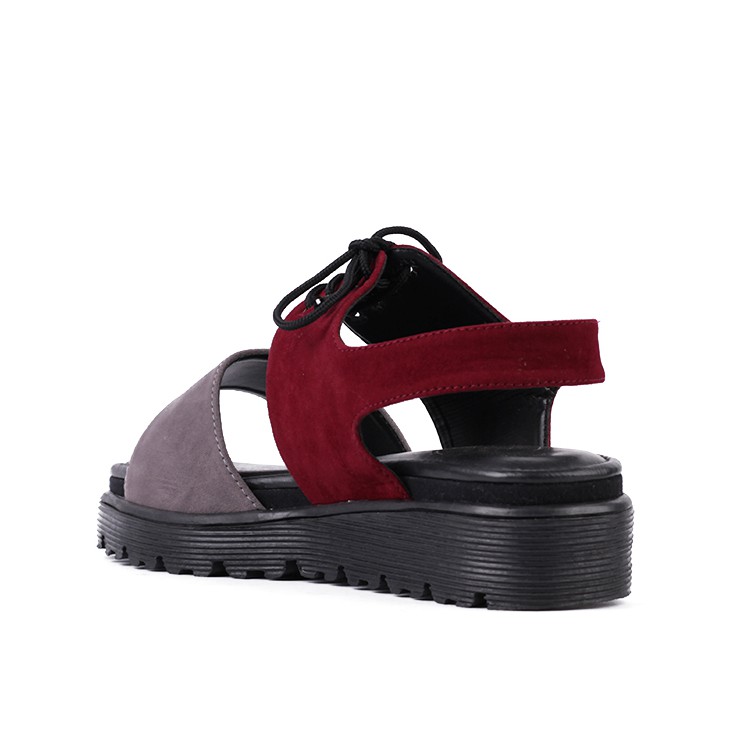 Kawai Maroon | Sandal Slide Platform Simpel Wanita Cewek Women Sandals Footwear | FORIND x Favshoes