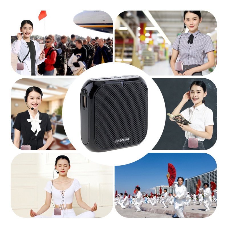 ⚡Ready Stock⚡Rolton K400 Voice Amplifier Mic &amp; Speaker Portable Speaker Microphone Bluetooth Mini For Teacher Class