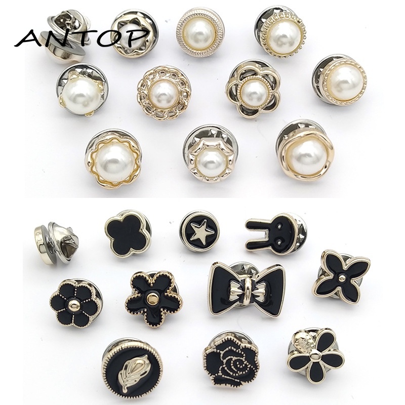 Pin Bros Bentuk Bunga Ikatan Untuk Aksesoris Perhiasan Pakaian ANTOP